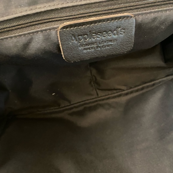 Appleseed's chocolate genuine leather satchel shoulder bag in EUC! Made in Italy - Picture 6 of 6